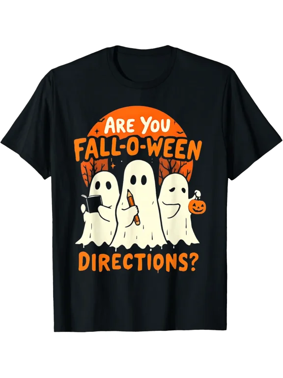 Teacher Ghosts Fall O Ween Direction T Shirt Size S-5XL
