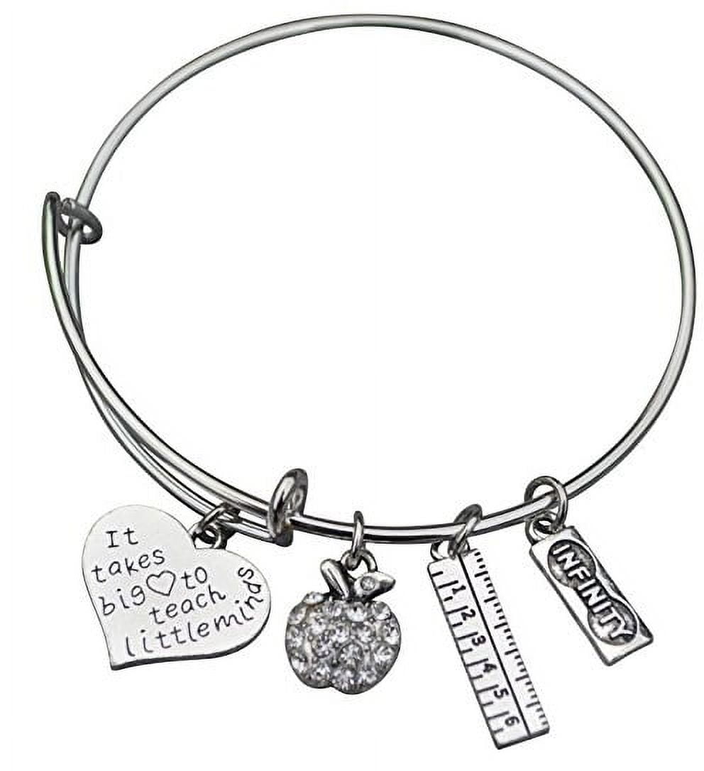 Teach Love Inspire Bracelet - Teacher Jewelry - 1/4 inch