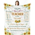 thumbnail image 1 of Teacher Gifts Blanket, Teacher Gifts for Women, Best Teacher Gifts, Teacher Birthday Gifts, Teacher Appreciation Gifts, Teachers Day Graduation Gifts for Teacher Sunflower Throw Blankets 50x60, 1 of 6