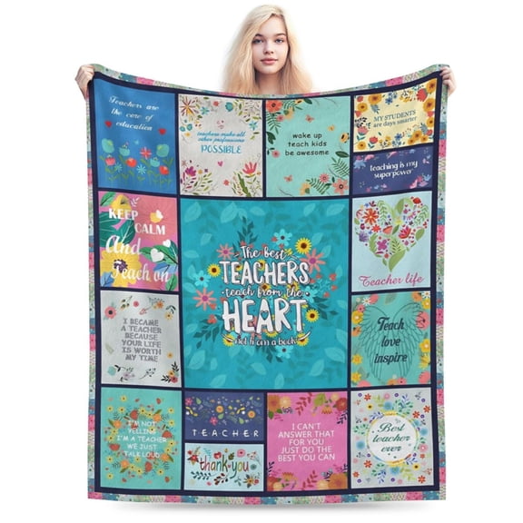 Teacher Gifts Blanket for Women Appreciation Gift Graduation Birthday Retirement Thank You Gifts Christmas 50x40
