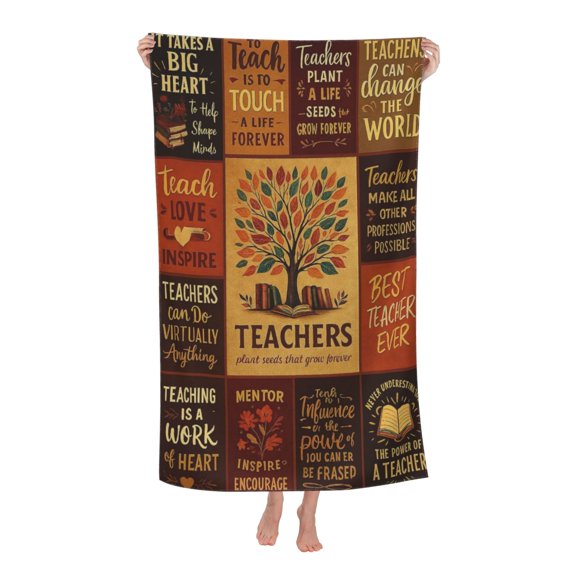 Teacher Gifts For Women Bath Towel Soft and Highly Absorbent for Adults