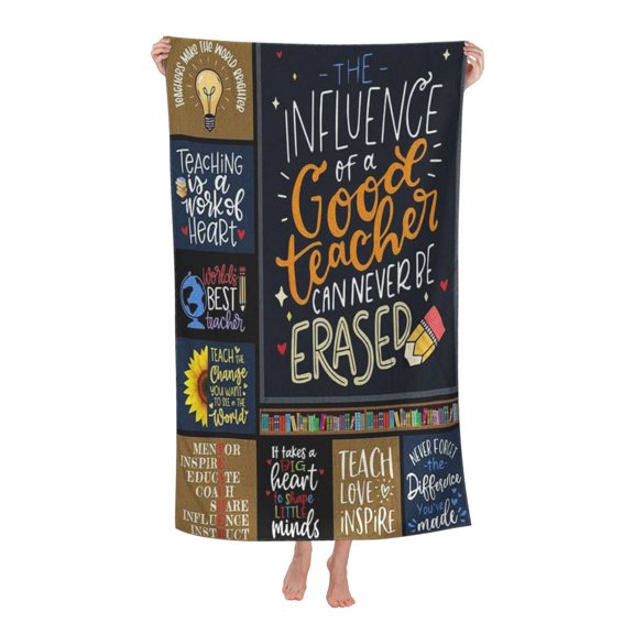 Teacher Gifts For Women Bath Towel Soft and Highly Absorbent for Adults