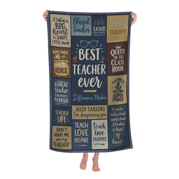 Teacher Gifts For Women Bath Towel Soft and Highly Absorbent for Adults
