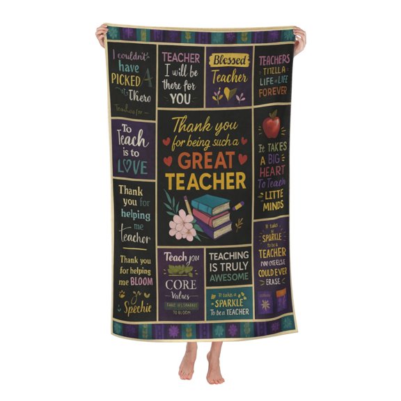 Teacher Gifts, Gifts For Teachers Bath Towel Soft and Highly Absorbent for Adults
