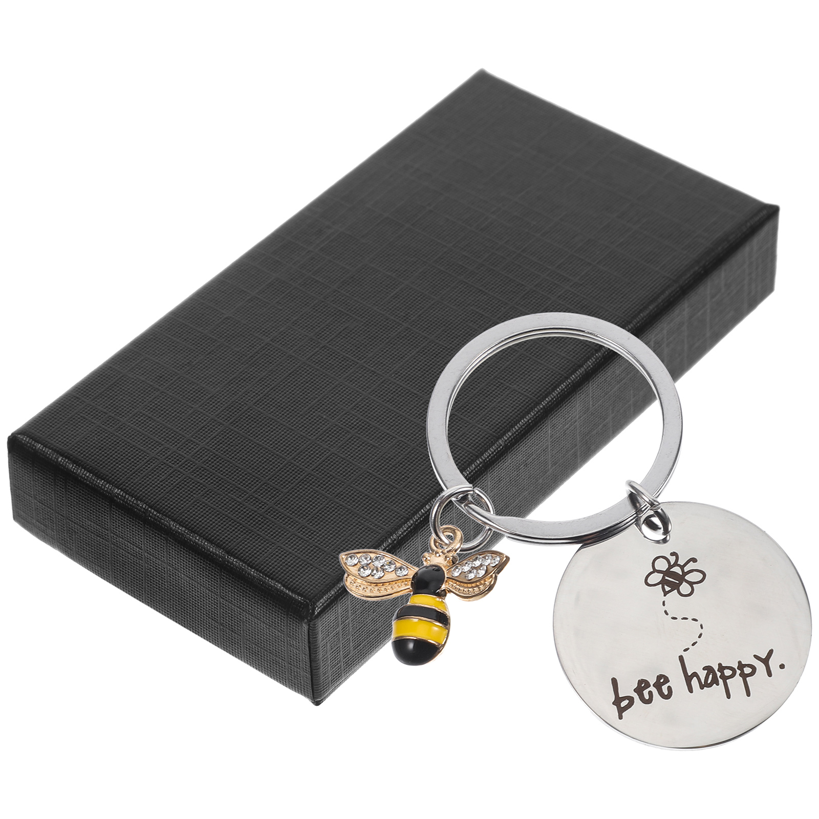 Teacher Gifts Men's Womens Key Chains Bulk Stainless Steel Box Bee