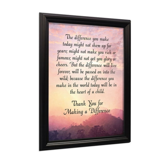Teacher Gifts to Say Thank you, Principal Gifts or Daycare Teacher Gifts, You Make a Difference Quote Thanking Those Who Work with Children, Teacher Appreciation Gifts, 2180B