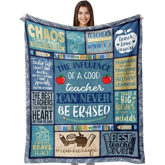 Teacher Gifts, Teacher Appreciation Gifts, Teacher Gifts for Women/Men, Best Teacher Gifts, Teacher's Day Gifts, Teacher Retirement Gifts for Women, for Teachers - Blanket 60"X50"
