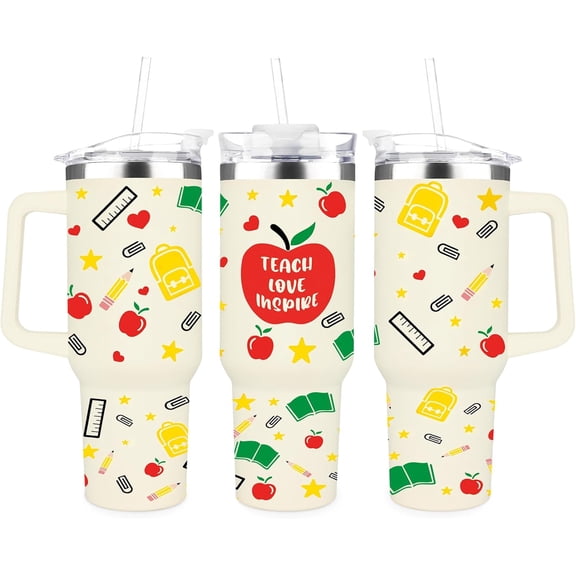 Teacher Gifts - Teacher Appreciation Gifts for Women - 40oz Teacher Tumbler for Retirement Gift - Teacher Gifts for Valentines Day - Graduation Gifts for Teaching School