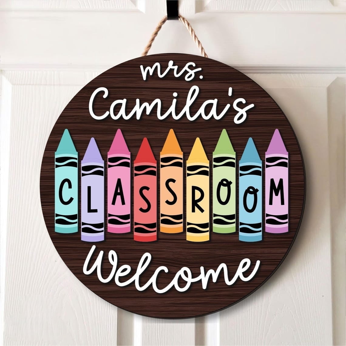 Teacher Gifts, Teacher Door Sign, Teacher Door Hanger, Classroom Decor, Teacher Name Sign, Teacher Appreciation Gifts, Welcome Teacher Sign