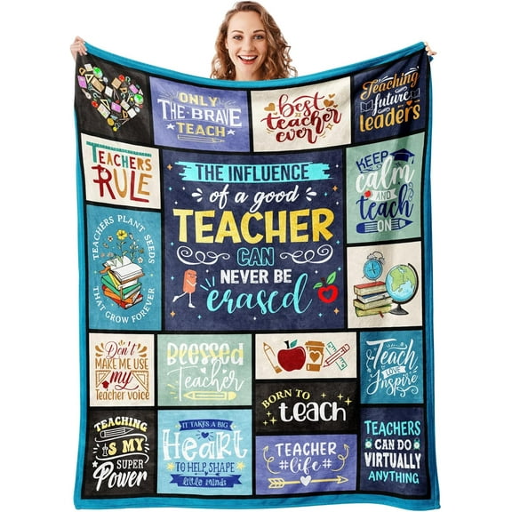 Teacher Gifts, Teacher Gifts for Women Men, Teacher Appreciation Gifts, Christmas Retirement Gifts for Teachers, Teacher Gift Ideas, Best Teacher Gifts for Christmas Valentines Day Blanket 50"x60"