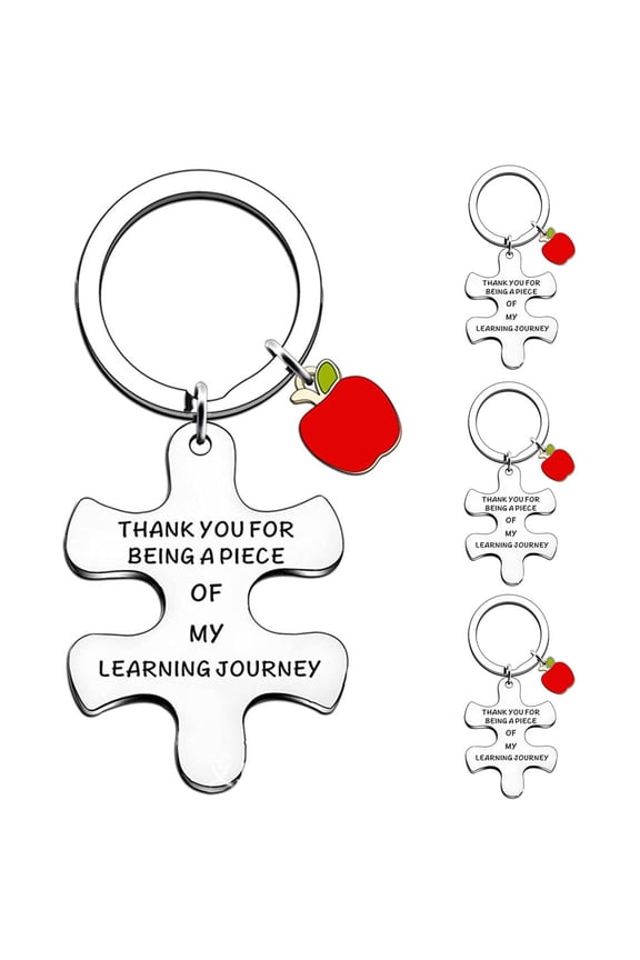 Teacher Gifts for Women - 4PCS Teacher Keychain Teacher Appreciation Gifts, Thank You Gifts for Teachers, Birthday Valentine's Day Christmas Gifts for Teachers