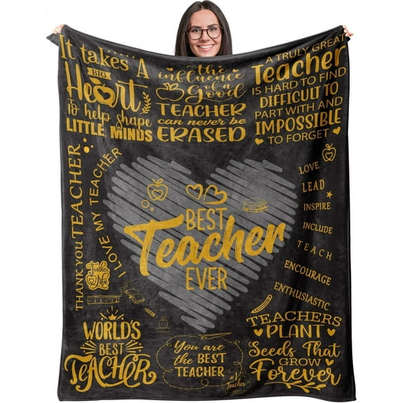 Teacher Gifts for Women, Teacher Appreciation Gifts Throw Blanket 80" x 60", Best Gifts for Teachers Women Men from Student, Teacher Birthday Gift Ideas, Thank You Gift for Teachers