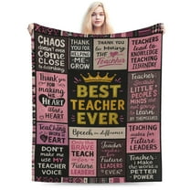 Teacher Gifts for Women Best Teacher Blanket Throw Plush Flannel Teacher Appreciation Gifts for Teachers Female Office Decor Retirement Birthday Gifts 50x40