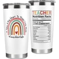 thumbnail image 1 of Teacher Gifts for Women - Cool Gifts for Teachers Women - Teacher Appreciation Gifts for Women - Teacher Gift Ideas - Teacher Birthday Gifts, Back To School Teacher Gifts - 20 Oz White Tumbler, 1 of 6