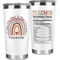 thumbnail image 1 of Teacher Gifts for Women - Cool Gifts for Teachers Women - Teacher Appreciation Gifts for Women - Teacher Gift Ideas - Teacher Birthday Gifts,Christmas Gifts for Teacher - 20 Oz White Tumbler, 1 of 6