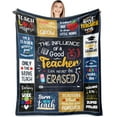 thumbnail image 1 of Teacher Gifts for Women Man, Teacher Appreciation Gifts, Gifts for Teacher from Student, Best Teacher Gifts for Teacher's Day Christmas, Retirement, Teacher Throw Blanket Gifts 60"X50", 1 of 5