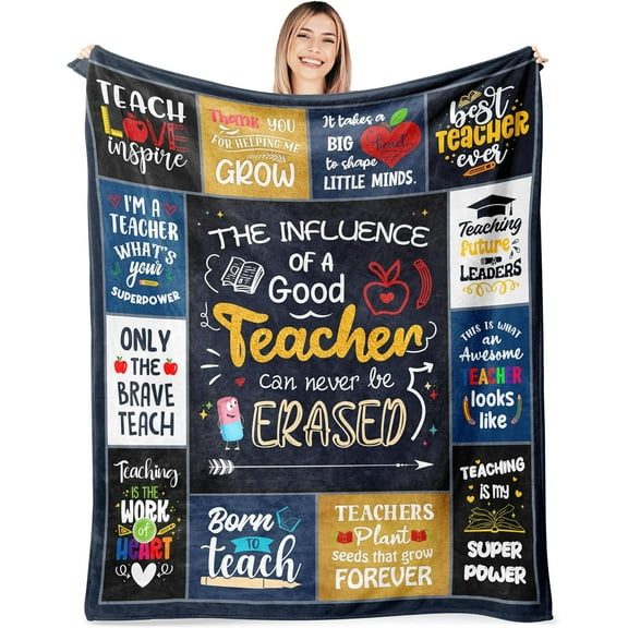 Teacher Gifts for Women Man, Teacher Appreciation Gifts, Gifts for Teacher from Student, Best Teacher Gifts for Teacher's Day Christmas, Retirement, Teacher Throw Blanket Gifts 60"X50"