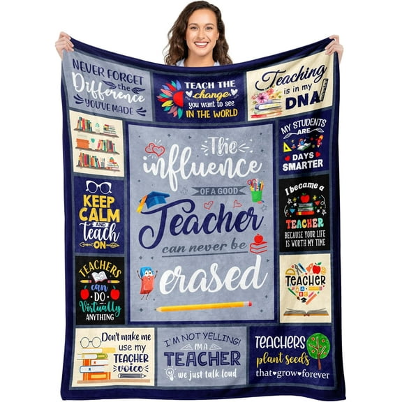 Teacher Gifts for Women Men, Back to School Teacher Gifts, Teacher Appreciation Gifts, Teacher Birthday Gifts, Thank You Gift for Teachers, Best Teacher Gifts for Women Throw Blanket 60"x50"