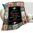 thumbnail image 1 of Teacher Gifts for Women Men Teacher Blanket Ultra Soft Cozy Flannel Teachers Day Graduation Retirement Gift Throw Blankets Fuzzy Plush Bedding Blanket Teacher Appreciation Gifts 50"x40", 1 of 6