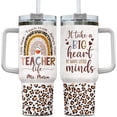 thumbnail image 1 of Teacher Gifts for Women, Men, Teacher Appreciation Gifts from Students, Teacher Christmas Gifts, Teacher Birthday Gifts, Back to School 40 oz Tumbler with Handle and Straw Lid, 1 of 6