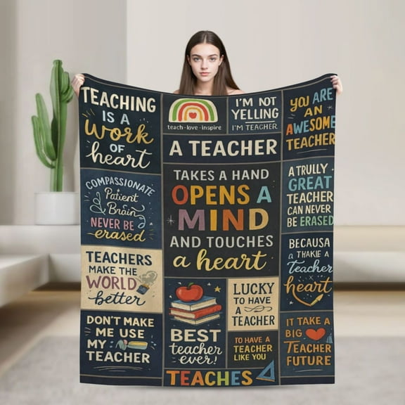 Teacher Gifts for Women Men- Unique Teacher Appreciation Gifts Blanket, Funny Gifts for Teachers, Best Teacher Gifts from Student, Teacher Birthday Retirement Gifts- Throw Blanket 50x40