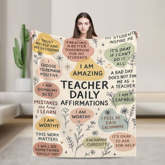 Teacher Gifts for Women Men- Unique Teacher Appreciation Gifts Blanket, Funny Gifts for Teachers, Best Teacher Gifts from Student, Teacher Birthday Retirement Gifts- Throw Blanket 50x40