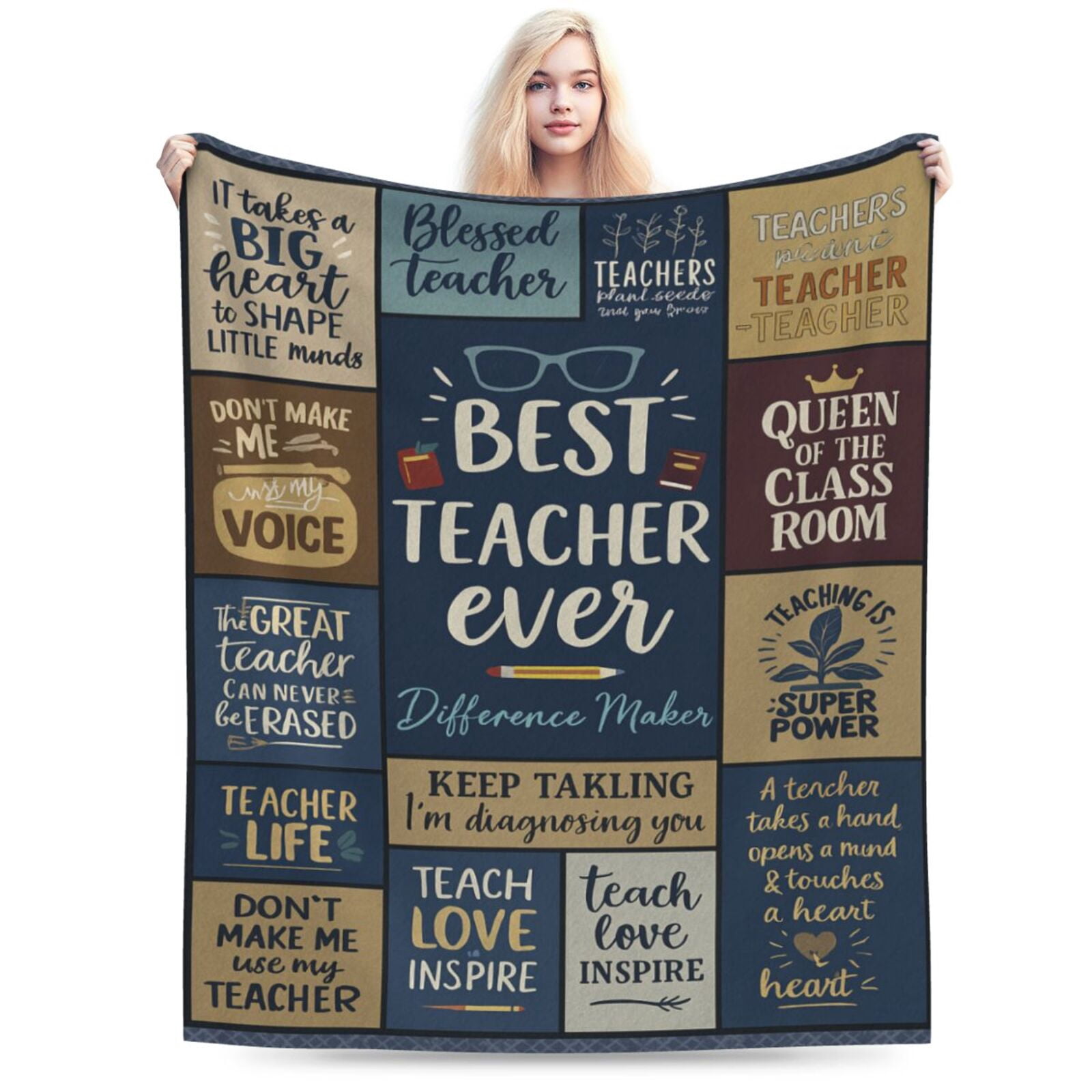 Teacher Gifts for Women, Teacher Appreciation Gifts, Best Gift for Teachers Woman from Student, Teachers Retirement Birthday Gift for Woman, Thank You Present 60x50