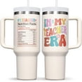 thumbnail image 1 of Teacher Gifts for Women, Teachers Day Week Appreciation Gift, 40 OZ Tumbler Best Teachers Gifts from Student, In My Teacher Era Insulated Cup Unique Graduation Thank You Retirement Birthday Gift, 1 of 6