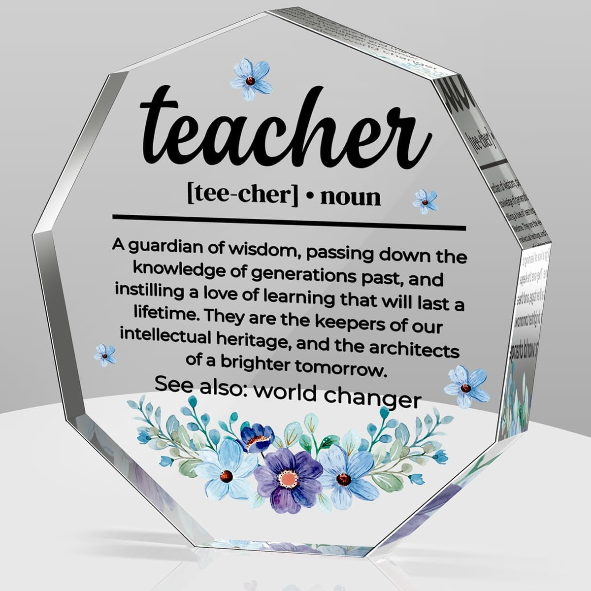 Teacher Appreciation Keychain - Stainless Steel Thank You Gift With Inspirational Quote, Silver - View #6