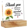 thumbnail image 1 of Teacher Gifts for Women Men, Teacher Appreciation Gifts Thank You for Being Such an Important Part of My Story Clear Acrylic Sign Presents 4x4 Inch, 1 of 5