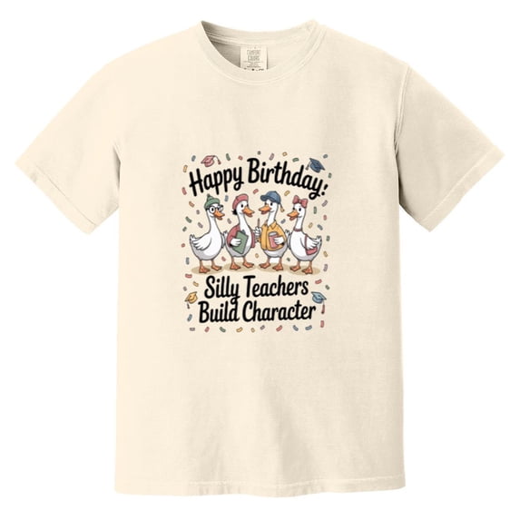 Teacher Goose Funny Back To School Student Humor Animal Meme Comfort Color T-Shirt