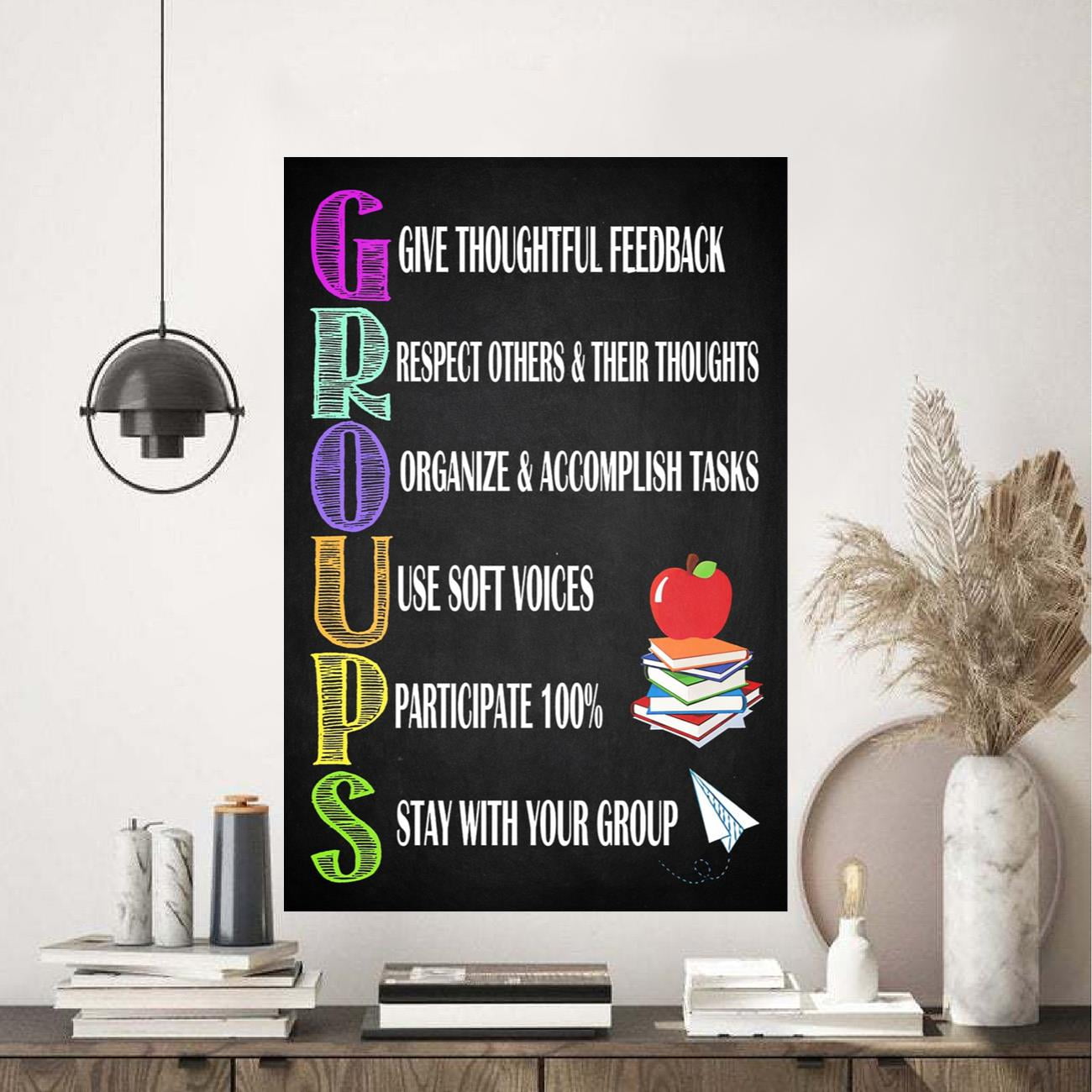 Teacher Groups Give Thoughtful Feedback Poster Teacher Poster Gift for ...