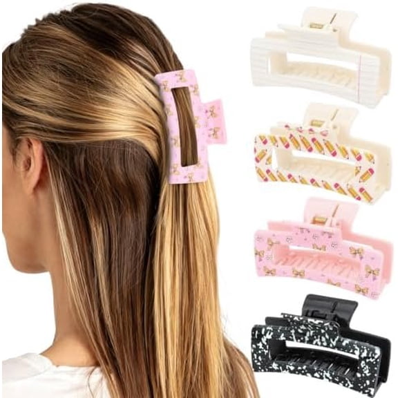 Teacher Hair Claw Clips Rectangle Clips Teacher Appreciation Gifts