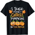 thumbnail image 1 of Teacher Halloween Pre-K Teacher Kindergarten Cutest Pumpkins T-Shirt, 1 of 4