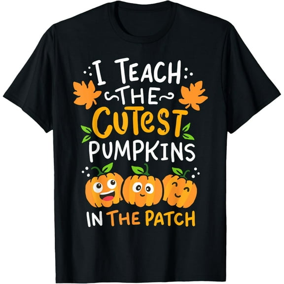 Teacher Halloween Pre-K Teacher Kindergarten Cutest Pumpkins T-Shirt