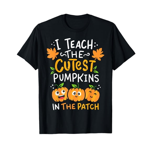 Teacher Halloween Pre-K Teacher Kindergarten Cutest Pumpkins T-Shirt
