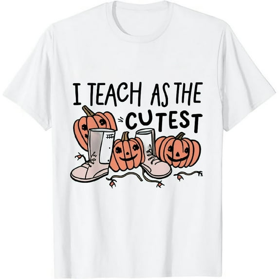 Teacher Halloween Shirt for Women I Teach The Cutest Pumpkins in The Entire Patch T-Shirt Funny Teacher Gift Tee Top