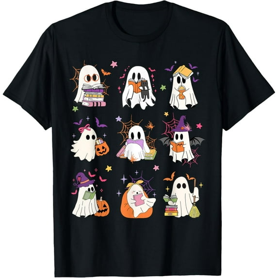 Teacher Halloween T-Shirt – Funny Spooky Graphic Short Sleeve Tee for Women