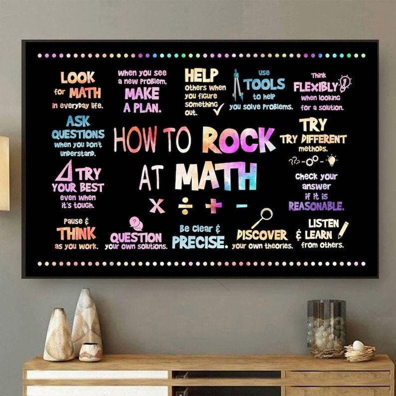 Teacher How To At Math Back To School Classroom Math Teacher Poster ...