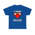 thumbnail image 1 of Teacher I Teach What's Your Superpower Superhero Apple T-Shirt, 1 of 1