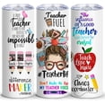 thumbnail image 1 of Teacher Insulated Skinny Tumblers Cup Coffee Mug with Lid Teacher Appreciation 20oz - Reusable Stainless Steel Water Bottle for Hot & Cold Drinks Tea Cup, 1 of 5
