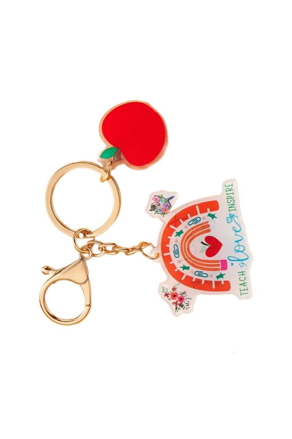 Teacher Keychain Thank You Keychain,Teacher Appreciation Gifts Teacher Keyring Acrylic Keychain Keyring for Womens