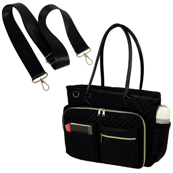 Teacher Laptop Tote Bag Large Capacity Business Teacher Bag Computer Briefcase Work Briefcase Nurse Handbag with Adjustable Strap for Women Nurse Work