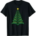 thumbnail image 1 of Teacher Librarian Christmas Books Tree Present Gift T-shirt T-Shirt, 1 of 6