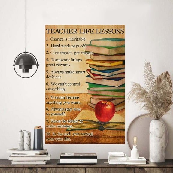 Teacher Life Lesons Knowledge Poster Teacher Poster Gift for teacher 11 x 17 Inch Poster