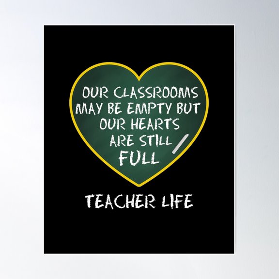 Teacher Life Quarantine 2020 T-Poster - Virtual Classroom Teacher T-Poster Poster Wall Art, Modern Wall Decor, 8x12 UNFRAMED