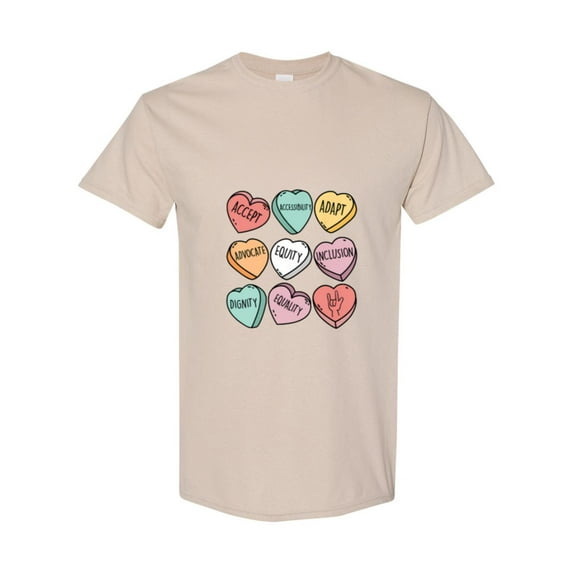 Teacher Life With Special Education Candy Hearts Conversation Unisex T-Shirt, up to size 5XL