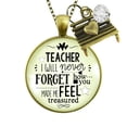 thumbnail image 1 of Teacher Necklace Never Forget Gutsy Goodness Female Adult Bronze Metal Jewelry, 1 of 8