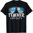 thumbnail image 1 of Teacher Off Duty Sunglasses Palm Tree Beach Sunset T-Shirt, 1 of 3