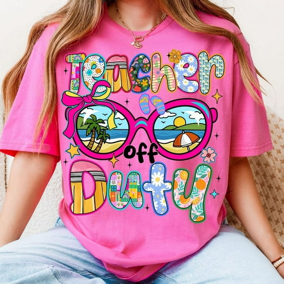 Teacher Off Duty T-Shirt, Funny Last Day of School Tee, Summer Break Shirt, Teacher Vacation T-Shirt, Appreciation Gift for Educators Tee